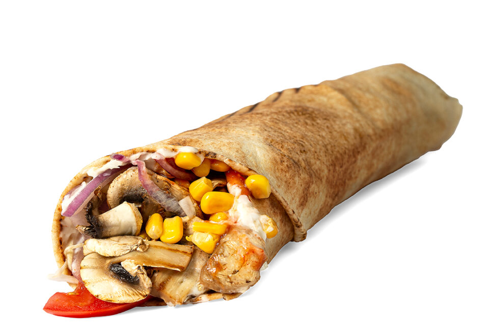 Маленька шаурма з печерицями