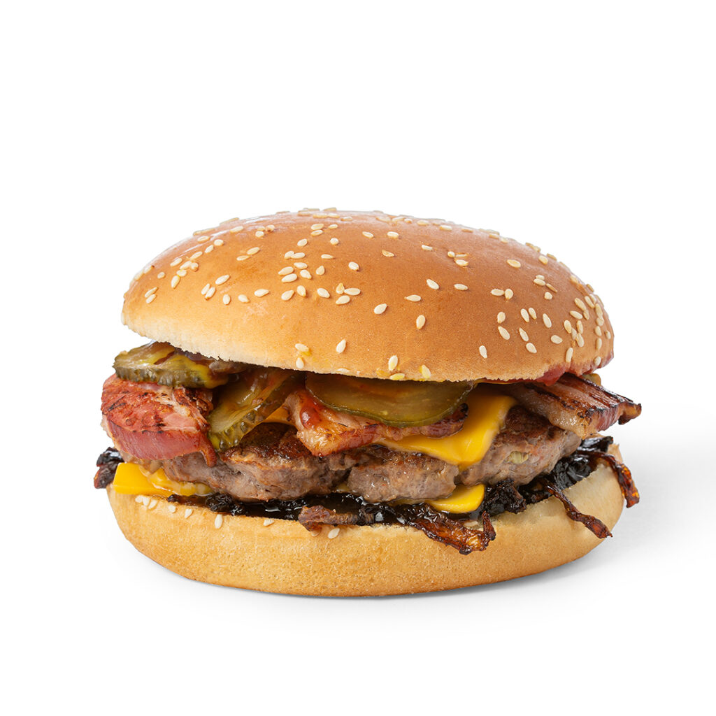 Бургер барбекю-бекон