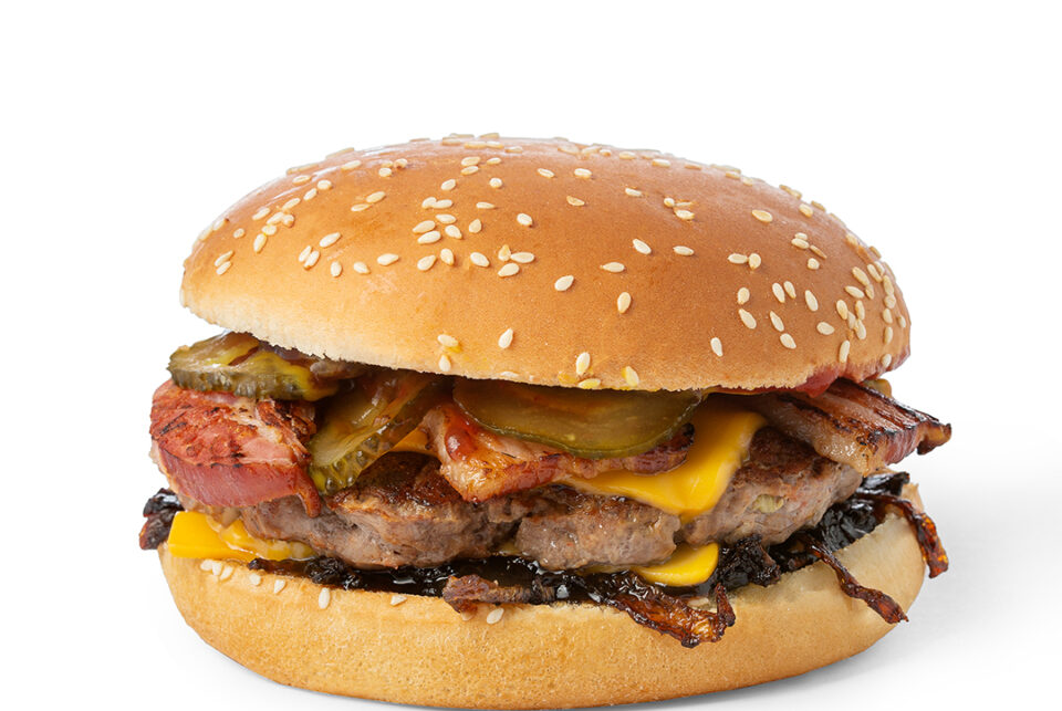 Бургер барбекю-бекон
