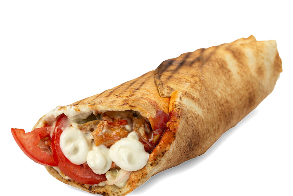 Большая шаурма с курицей в Харькове