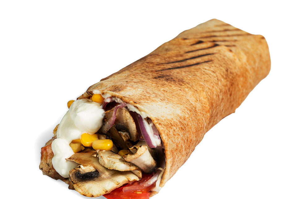 Большая шаурма с грибами в Харькове