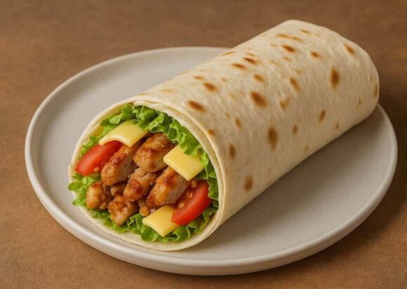 Домашня шаурма з куркою та сиром Домашня шаурма з куркою та сиром