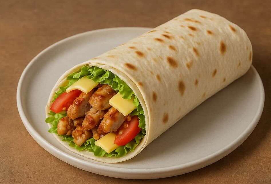 Домашня шаурма з куркою та сиром Домашня шаурма з куркою та сиром