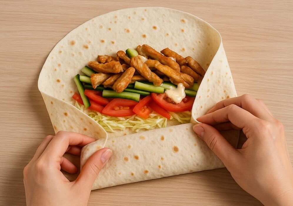 Как правильно завернуть шаурму