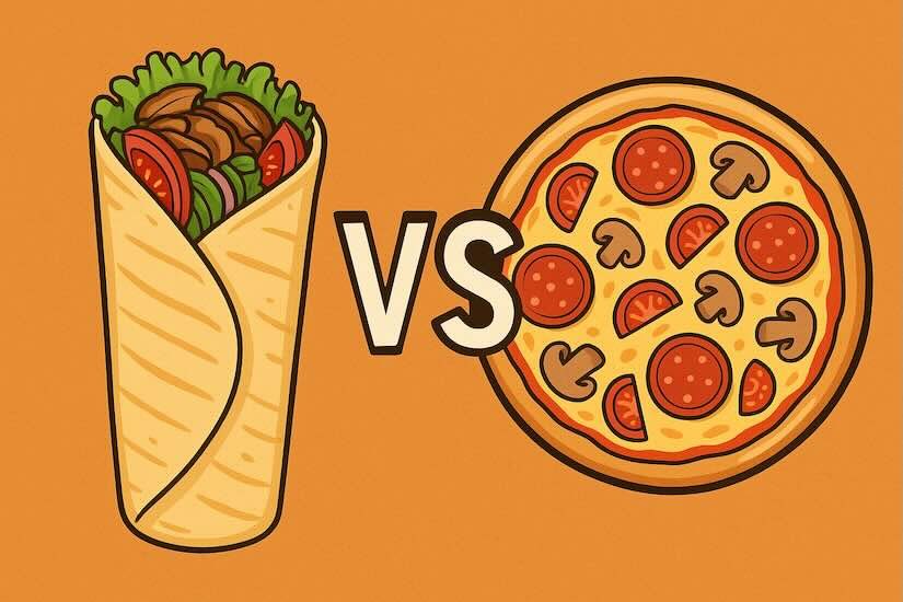 Що ситніше шаурма чи піца